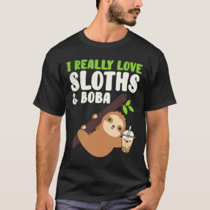 Camiseta Me encanta Sloth Boba Cute Lazy