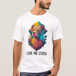 Camiseta Me encanta Staffy - Staffordshire Bull Terrier Lov