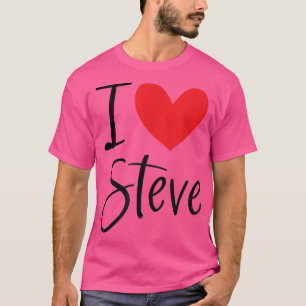Camiseta Me encanta Steve Name Heart Personalized Men BFF F