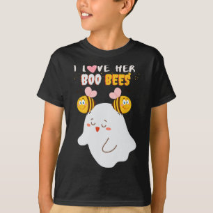 Camiseta Me Encanta Su Boo Abejas Graciosa Pareja De Hallow