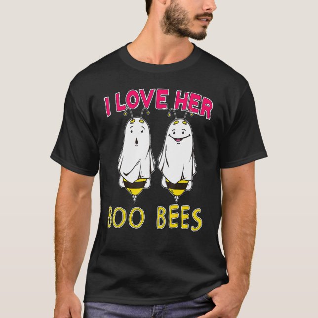 Camiseta Me Encanta Su Boo Abejas Las Parejas Adultas Graci (Anverso)