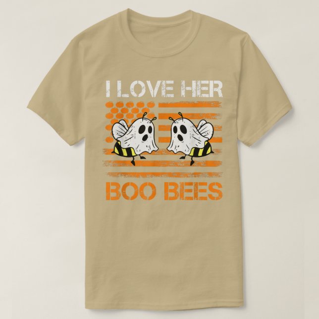 Camiseta Me Encanta Su Boo Abejas Parejas De Halloween Vest (Diseño del anverso)