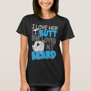 Camiseta Me encanta su culo pero ella ama mi barba parejas