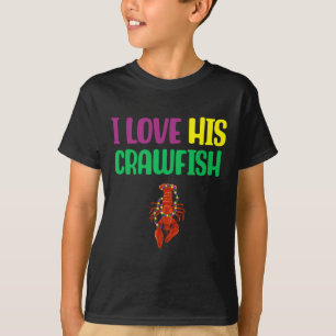 Camiseta Me encanta su marisco mardi gras coincidente con l