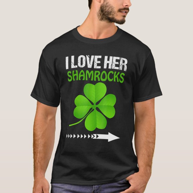 Camiseta Me Encanta Su Shamrock St Patricks Day Funny Parej (Anverso)