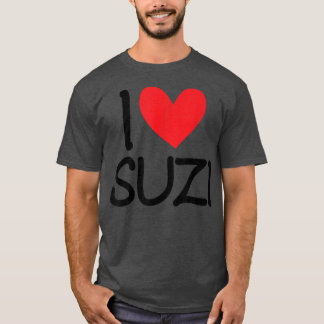 Camiseta Me Encanta Suzi Nombre Corazón Hombres Personaliza