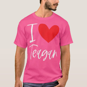 Camiseta Me encanta Teagan Name Chica personalizada Woman B
