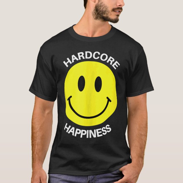 Camiseta Me encanta Techno Music Acid House Sonríe Happ Har (Anverso)
