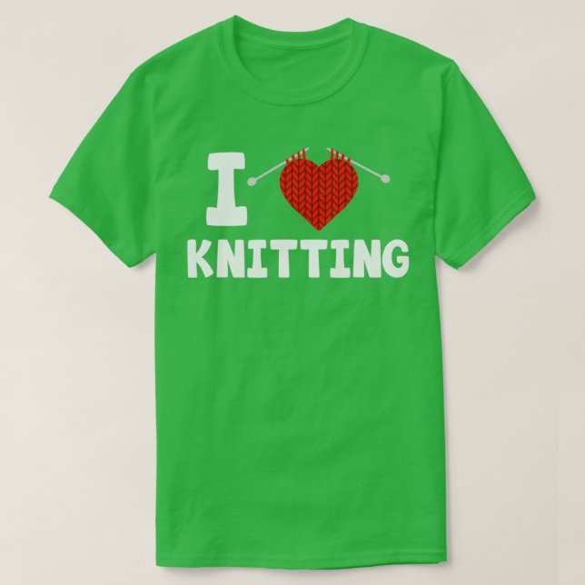 Camiseta Me encanta tejer KnittingTShirt (Diseño del anverso)