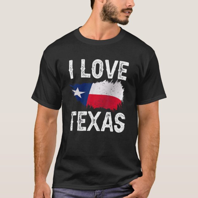 Camiseta Me encanta Texas Sayings Orgullo Texan Patriótico (Anverso)