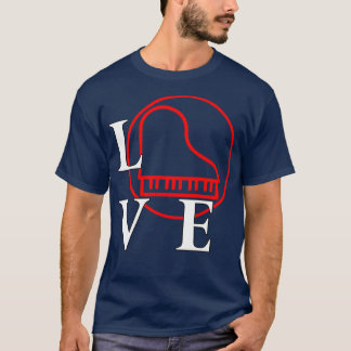 Camiseta Me encanta tocar el piano para el amante de la mús