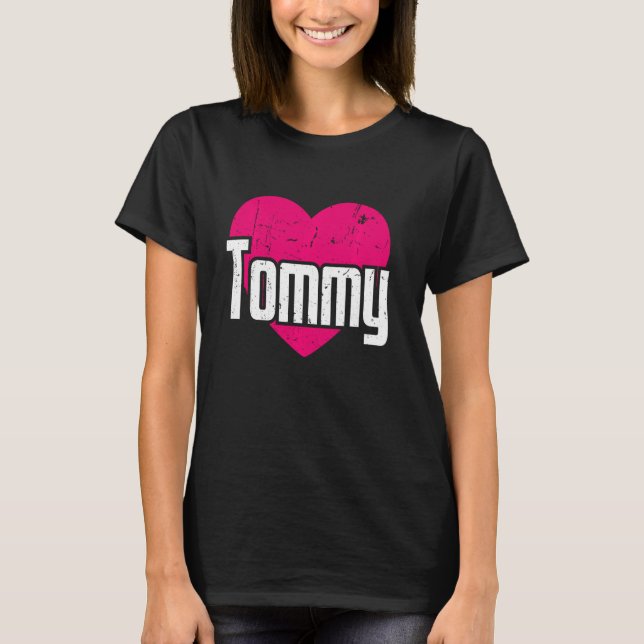 Camiseta Me Encanta Tommy Cute Nombre Yo Corazón Tommy (Anverso)