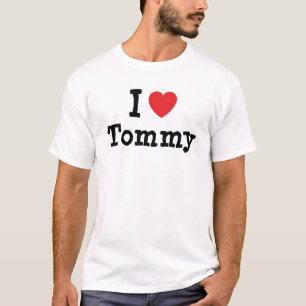 Camiseta Me encanta Tommy personalizado corazón personaliza