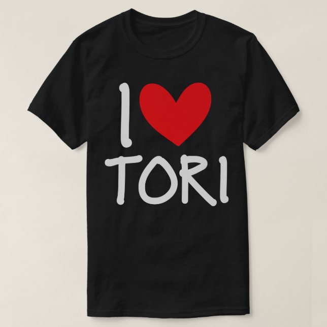 Camiseta Me encanta Tori Nombre Chica Personalizada Mujer B (Diseño del anverso)