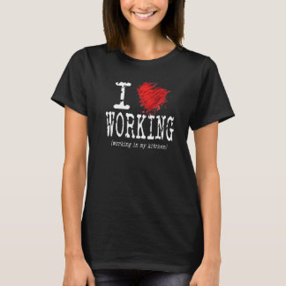 Camiseta Me Encanta Trabajar En Mi Cocina Divertida Diciend