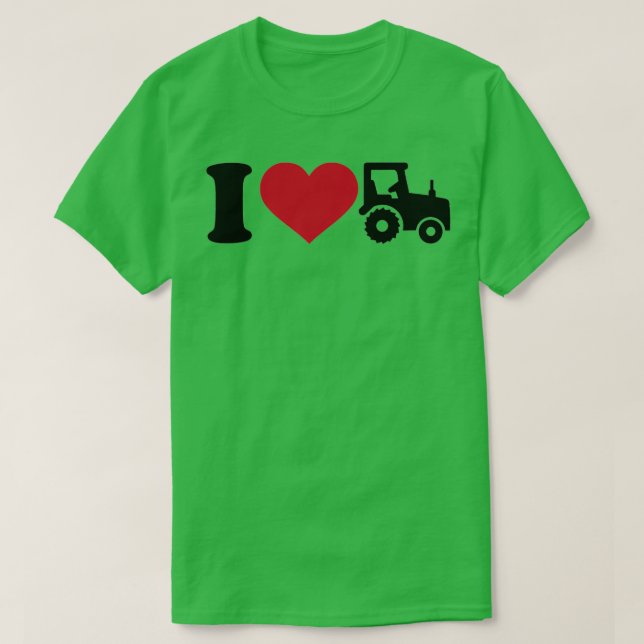Camiseta Me encanta Tractor (Diseño del anverso)
