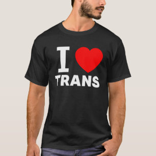 Camiseta Me encanta Trans Love con el signo cardíaco Transg