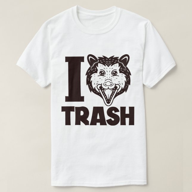 Camiseta Me encanta Trash Possum (Diseño del anverso)