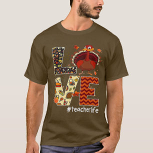 Camiseta Me encanta turquía agradecimientos Feliz otoño Oto