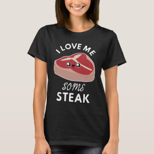 Camiseta Me encanta un poco de carne de filete, comensales 