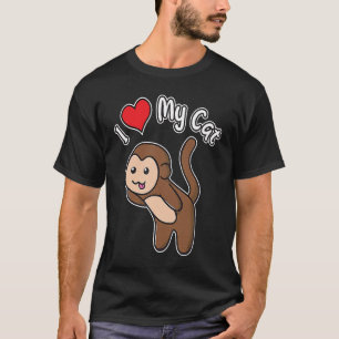 Camiseta Me Encanta Un Poco Mal Mi Gato Gato Gatito Gatito