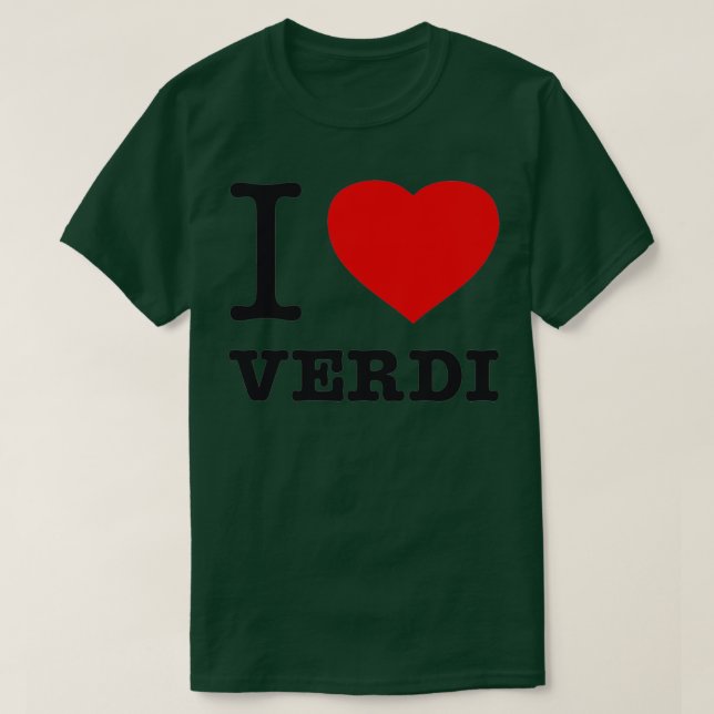 CAMISETA ME ENCANTA VERDI (Diseño del anverso)