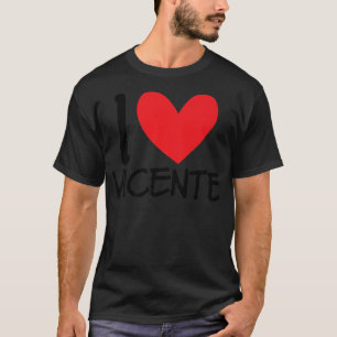 Camiseta Me Encanta Vicente Nombre Hombres Personalizados G