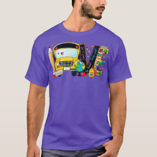 Camiseta Me Encanta Volver Al Conductor De Autobús Escolar