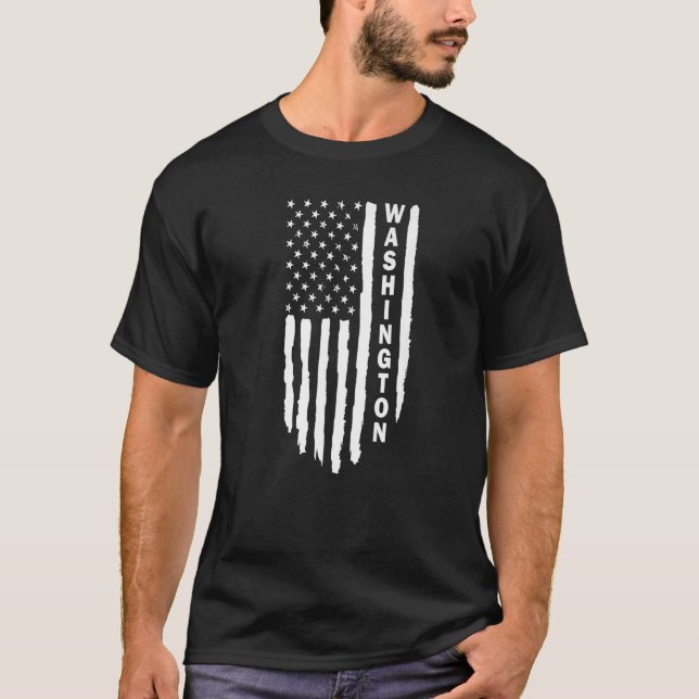 Camiseta Me Encanta Washington Patriotic Washington Está En (Anverso)