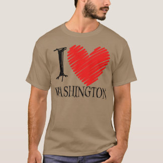 Camiseta Me encanta Washington Washington ama a Washington