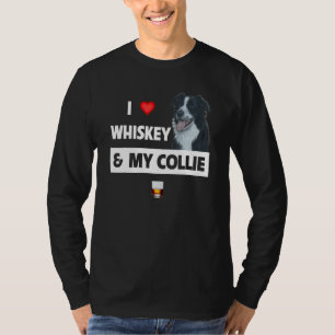 Camiseta Me Encanta Whiskey Y Mi Compañero Fronterizo Mamá