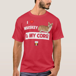 Camiseta Me Encanta Whiskey Y Mi Madre Corgi Papá Perro Beb