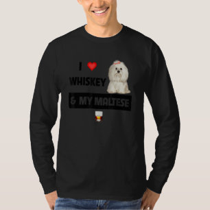 Camiseta Me Encanta Whiskey Y Mi Mamá Maltesa Papá Bebe Per