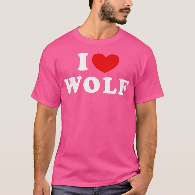 Camiseta Me encanta Wolf I Heart Wolf (Anverso)