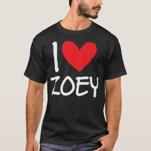 Camiseta Me Encanta Zoey Nombre Chica Personalizada Mujer B