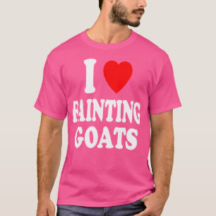 Camiseta Me encantan (amo) las cabras desmayadas divertidas