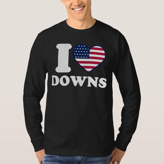 Camiseta Me encantan Downs I heart Downs (Anverso)
