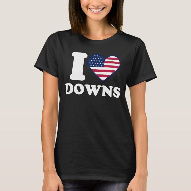 Camiseta Me encantan Downs I heart Downs (Anverso)