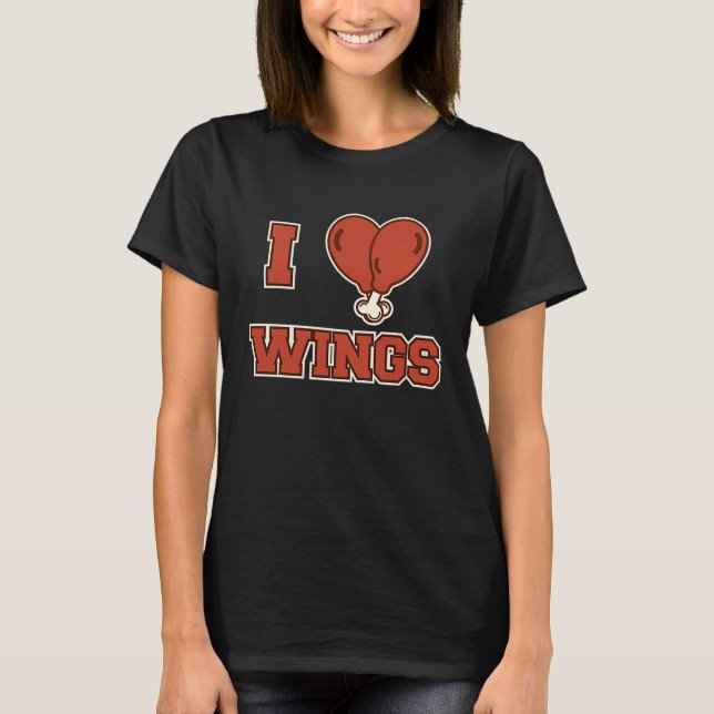 Camiseta Me encantan las alas de pollo (Anverso)