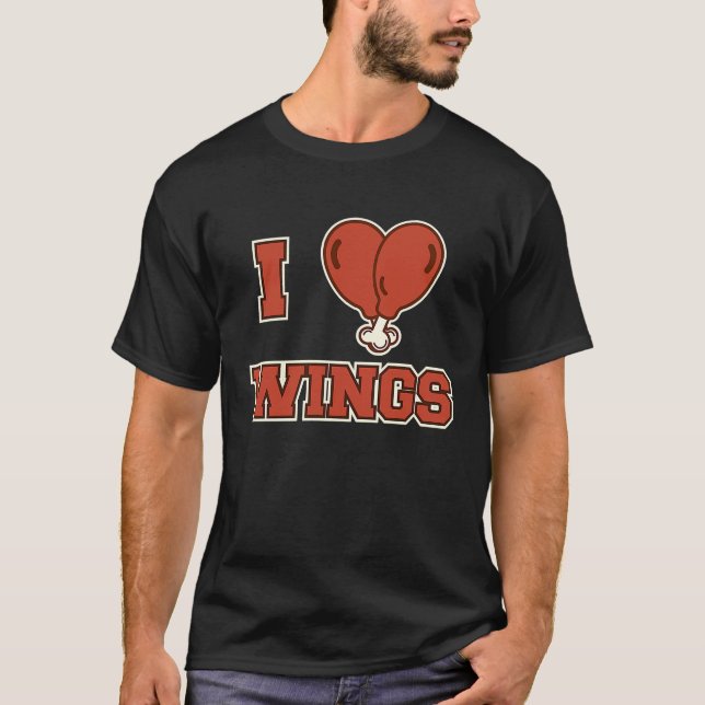 Camiseta Me Encantan las Alas de Pollo (Anverso)