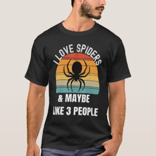 Camiseta Me encantan las arañas como 3 personas