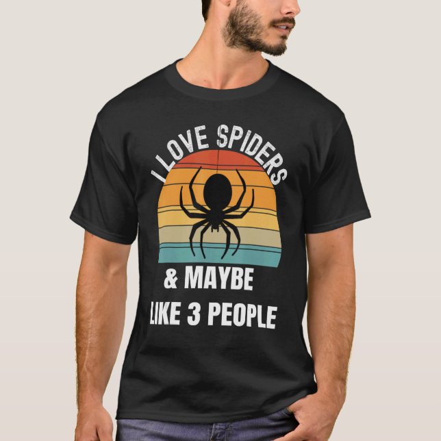 Camiseta Me encantan las arañas como 3 personas (Anverso)