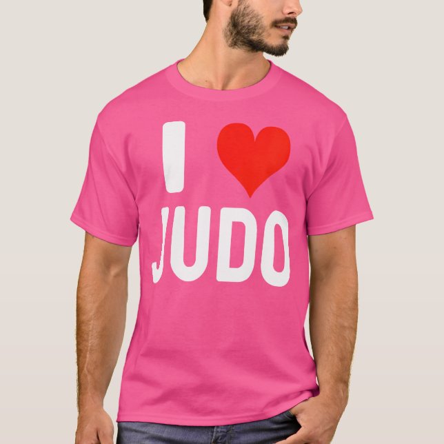Camiseta Me encantan las artes marciales del corazón de jud (Anverso)