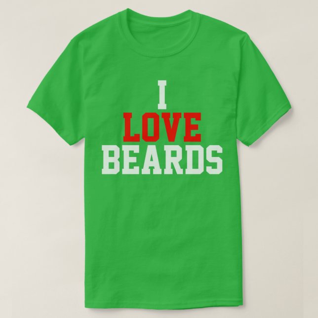 Camiseta Me encantan las barbas (Diseño del anverso)