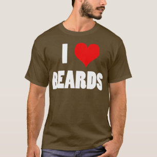 Camiseta Me encantan las barbas del corazón de los hombres
