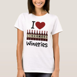 Camiseta Me encantan las bodegas de vinos Livermore Botella