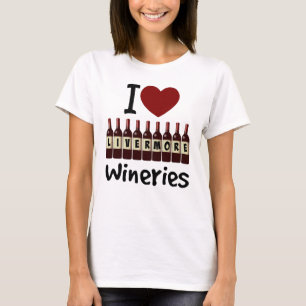 Camiseta Me encantan las bodegas de vinos Livermore Botella