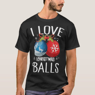 Camiseta Me encantan las bolas de Navidades Chiste sucio gr