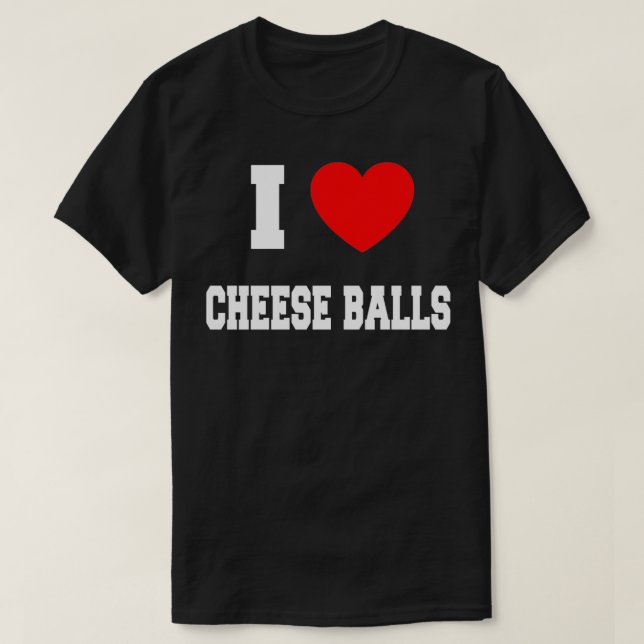 Camiseta Me encantan las bolas de queso (Diseño del anverso)