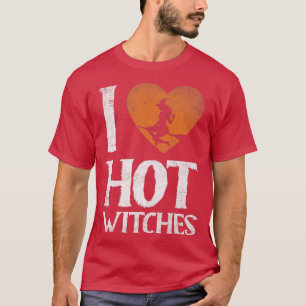 Camiseta Me encantan las brujas calientes Funny Halloween S